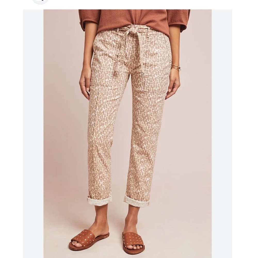 Anthropologie Wanderer Animal Print Pants sz 26